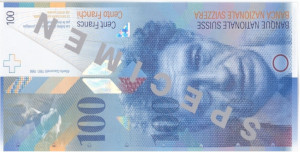 100 franków szwajcarskich 8 seria awers